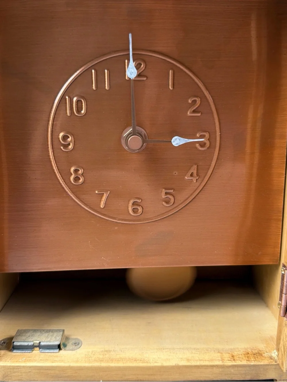 Mission Craftsman Style Solid Wood Mantel Clock with Door – Handmade